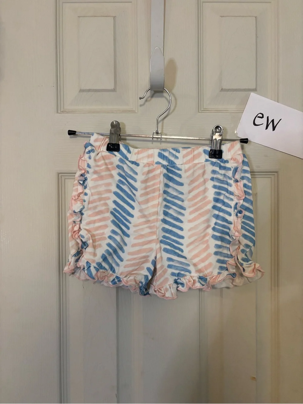 Honesty size 6 blue white orange shorts